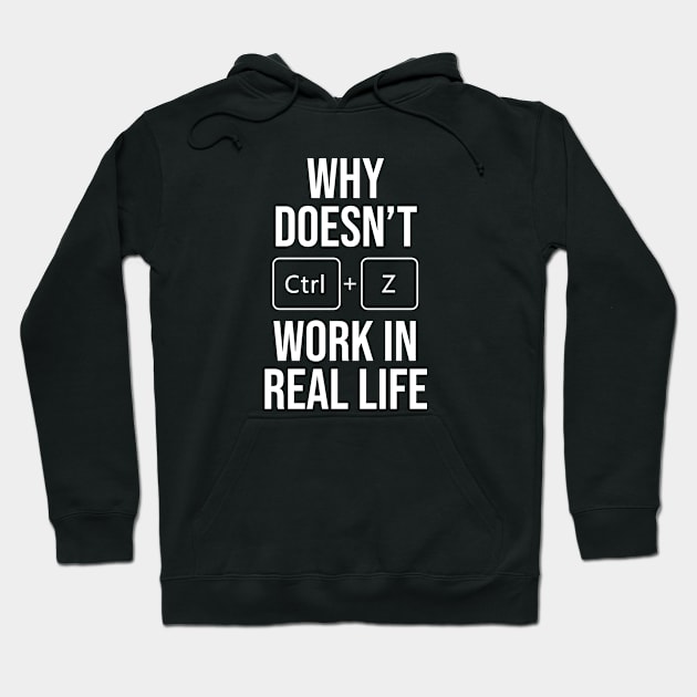 Why Doesn't CTRL+Z Work in Real Life? A Playful Perspective Hoodie by Rishirt